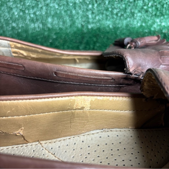 Weejuns Kiltie Tassel Loafer Mens 11.5 D Brown Leather Preppy Classic *See Pics* - Picture 9 of 15